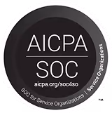 Seal with text AICPA SOC and website aicpa.org/soc, indicating SOC for Service Organizations.